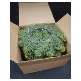MINDELF 4 Pack Small Christmas Wreath, Mini Wreaths with Pine Needles and Pine Cones, Artificial Ring Wreaths Hanging Decoration Garlands for Home Table Kitchen Window Chair Wall Front Door