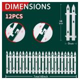 Extra Height 16â Christmas Tree Fence, 12pcs Christmas Tree Gate, White Christmas Fence Decorations for Cat, Small Dog, Suit for Christmas, Birthday, Wedding Decoration