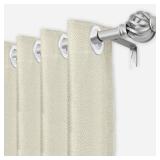 Luvenia Silver Decorative Curtain Rods,Adjustable Curtain Rod For Windows 30 to 72 Inch(2.5-6Ft),Curtain Rod For Bedroom, Living Room,Kitchen,Farmhouse