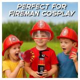 Liberty Imports 10 PCs Fireman Gear Firefighter Costume Role Play Career Dress Up Starter Toy Accessories Pretend Play Set with Helmet, Tools for Kids, Toddlers