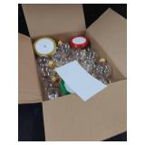 KaKaPops 30 Pieces Christmas Booze Balls, Christmas Tree Hanging Ornaments Clear Plastic Fillable Bulbs Pendant Ball with Screw Caps and Ribbons for Christmas Home Party Decor