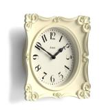 JONES CLOCKSÂ® Rialto Wall Clock | Ornate Vintage Style Square Clock | 10 inch | Cream | Ideal for The Living Room or Bedroom