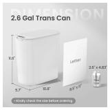 Cesun Automatic Motion Sensor Bathroom Trash Can with Lid, 2.6 Gallon Touchless Trash Bin, Smart Plastic Slim Garbage Can Small White Wastebasket for Toilet, Office, rv, Bedroom, Living Room