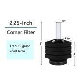 AQUANEAT Aquarium Bio Corner Sponge Filter, for Breeding Shrimp Nano Fish Tank, up to 10Gal