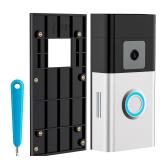 No-Drill Doorbell Camera Mount: Adhesive Door Bracket Compatible with Video Doorbell 1/2/ 3/3 Plus/ 4/ (2020 Release), Doorbell Mounting Plate Holder Accessories for Houses Apartments