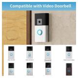 No-Drill Doorbell Camera Mount: Adhesive Door Bracket Compatible with Video Doorbell 1/2/ 3/3 Plus/ 4/ (2020 Release), Doorbell Mounting Plate Holder Accessories for Houses Apartments