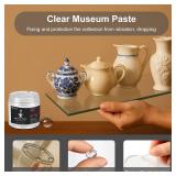 1DFAUL 12 oz Exhibits Fixing Gel for Museum, Removable Clear Museum Paste Putty Wax, Reusable & No Residue, Fixed Collection Artifacts and Decorations to Prevent Vibration, Falling