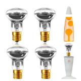 Lava Lamp Bulbs 25 Watt, R39 E17 Reflector Type Lava Lamp Light Bulb, 120V Replacement Light Bulbs for Lava Lamps and Glitter Lamps, Dimmable, 2700K Warm White, 4 Pack