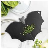 OTOTO Cutting Board - Wooden & Plastic Cutting Boards for Kitchen, Fun & Spooky Kitchen Gadgets, Housewarming & Goth Gifts, Dishwasher Safe (Bat, Plastic)