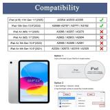 Soke Case for iPad (A16) 11th Generation 11-inch 2025, iPad 10th Generation 10.9-inch 2022, with Built-in Screen Protector and Kickstand, Rugged Full Body Protective Cover - Navy Blue