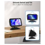 Maxonar Stand for Echo Show 5 (3rd Gen), Adjustable Tilt Swivel Stand Anti-Slip Base Strong Magnetic Compatible with 2023 Release Show 5 Smart Display & Mobile Phone 12/13/14 with Magnetic Case- Black