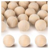 A2 Inch Wooden Round Balls, Bag of 20 Unfinished Solid Round Wood Balls, Hardwood Birch, for Crafts and DIY Projects