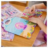 Melissa & Doug Puffy Sticker Activity Books Set of 3 â Dress-Up, Princess & Mermaid, with 208 Reusable Stickers and Fold-Out Scenes, Mess-Free Travel Toys for Kids Ages 4+ - FSC Certified