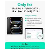 ESR 2 Pack Screen Protector for iPad Pro 11 Inch (M5/M4) 2025/2024, 9H Tempered Glass Film with Ultra Fit Tray, Scratch Resistant, HD Clarity, Bubble Free Application, Apple Pencil Support