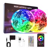 HBOWMDJIA Led Lights for Bedroom 200 FT (2 Rolls 100 FT), with Remote and Application Control RGB Color Changing LED Strip Lights, Music Synchronization, Used for Room, Family, Party Decoration