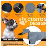 Dog Raincoat with Reflective Strips | Ultra-Light Breathable Waterproof Jacket with Adjustable Hood - Suitable for Small, Medium & Large Dogs (Grey, XXL)