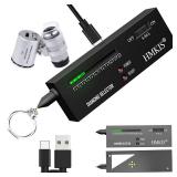 HMKIS Diamond Tester Pen, Professional Jewelry Diamond Tester with 60X Jewelry Loupe Magnifier, Diamond Selector for Novice and Expert (Non-Rechargeable)