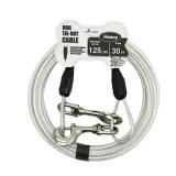 Petest 30ft Reflective Tie-Out Cable for Heavy Dogs Up to 125 Pounds