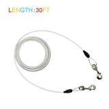 Petest 30ft Reflective Tie-Out Cable for Heavy Dogs Up to 125 Pounds