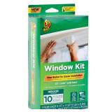 Duck Brand Window Insulation Kit - Winter Seal Kit Fits up to 10 Windows - Rolled Shrink Film Cuts to Size for Easy Indoor Installation - Tape Included - 62 In. by 420 In.- Clear