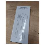 40 Pcs Black Silverware Set, Stainless Steel Flatware Set for 8, Food-Grade Cutlery Set, Mirror Polished Tableware Eating Utensils Set for Home Kitchen, Include Knife Fork Spoon Set, Dishwasher Safe