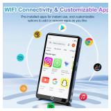 Conrain 80GB mp3 Player with Bluetooth and WiFi, 4.02\" Touchscreen Android MP3 Player with 13MP Rear Camera, MP4 Music Player for Kids with Spotify, Deezer, Amazon Music, Audible