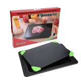 TRUSBER Large Defrosting Tray for Frozen Meat, 12\" x 8\" Defrosting Tray Plate, Quick Food Safe Defroster for Steak, Chicken, Fish, Seafood, Butter and Cream Cheese, Dishwasher Safe