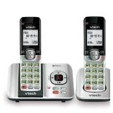 VTech CS6529-2 DECT 6.0 Phone Answering System with Caller ID/Call Waiting, 2 Cordless Handsets, Silver/Black