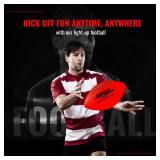 Wave Runner LED Light-Up Football - Glow in The Dark Football Games- Size 10.35 in. with Pump and Batteries Included | Perfect Game Gifts for Teen Boys Ages 7-15 Fans & Players