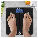 Weight Watchers Scales by Conair Smart Scale for Body Weight, Digital Bluetooth Smart Bathroom Scale with Body Fat, Muscle, and BMI in Black