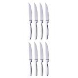 TAFAAL Stainless Steel Knives, Corrosion Resistant, Sharp Blade, Stainless Steel Handle, Kitchen Table Knife (Silver, Steak 8)