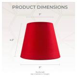 Royal Designs, Inc. CS-1103-5RED-6 Textured Linen Empire Chandelier Shade, 3 x 5 x 4.5, Red, 6-Pack