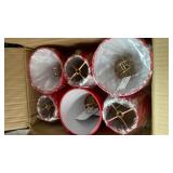 Royal Designs, Inc. CS-1103-5RED-6 Textured Linen Empire Chandelier Shade, 3 x 5 x 4.5, Red, 6-Pack