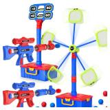 2 IN 1 Shooting Games Toys for Boys 5, 6, 7, 8, 9, 10+ Year Old, Moving Shooting Target and Standing Digital Targets with 2 Toy Guns, 24 Foam Balls, Kids Outdoor Game, Christmas Birthday Gift for Kids