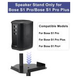 New Upgrade Height Adjustable Speaker Stand for Bose S1 Pro / S1 Pro Plus / S1 Pro+, Extends 45\" to 54\", Holds up to 20LBS, Wireless Studio Monitors Heavy Duty Speakers Stands for Bose, with Screws
