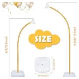AerWo Balloon Arch Kit 9.35FT & 6FT, Free Bending Half Balloon Arch Stand with Base, Floor Gold Balloon Arch Frame Backdrop for Wedding Birthday Party Baby Shower Yard Lawn Home Christmas Decorations