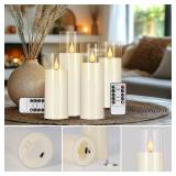 CLTNIKET 24 Pack LED Flameless Candles Set(14/16/18cm), Battery - Operated with 4 Remotes,Clear, Timer & Flickering/Steady Modes for Home dÃ©cor, Wedding, Patio,Outdoor.