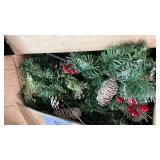 2 Pack 24\" Lighted Christmas Tree Outdoor Urn Filler with Timer 8 Modes Warm White & Multi-Color Change Lights Snowy Pinecone Berries Tripod Stake Xmas Trees Planter Filler Christmas Decor Yard Porch