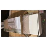 Baffect 2 Liter White Slim Bathroom Trash Can with Lid and Toilet Brush Holder