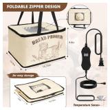 Hobychild Sourdough Bread Proofer Warming Box Foldable Bread Warming Mat Collapsible Proofing Box for Dough Yogurt Fermentation with Adjustable Temperature & Timer Controller
