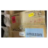 TUTOTAK Tall Round Side Table, Small End Tableï¼Set of 2ï¼Drink Table, Pedestal Side Table, livingroom, Brown TB01BB0962