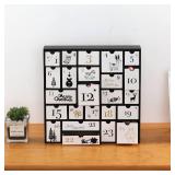 SUNGIFT Wooden Advent Calendar, Christmas Countdown Calendar Boxes with 24 Drawers and Numbers to Fill 2025, DIY Reusable Advent Calendar Decoration Xmas Gift for Kids, Adults, Family, Friends