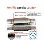 SUISFLXGRO Exhaust Flex Pipe Universal Type 100% Stainless Steel For Heavy Duty and Cars (1 PC, 2.25X8X12)