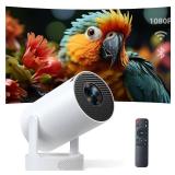 Smart Mini Projector with Android 11 & 5000+ Apps, 4K Supported Full HD 1080P, 20000 Lumens, Wi-Fi 6 & Bluetooth 5.0, 180Â° Rotatable Home Cinema Projector with Auto Keystone & HiFi Speakers