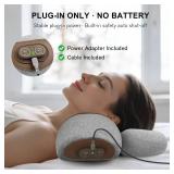 3-in-1 Neck Massager Pillow for Pain Relief, Featuring Heat & Gentle Support, Cervical Massage Pillow for Neck, Shoulder & Back, Ergonomic Design for Daily Comfort, Plug-in Use for Continuous Power