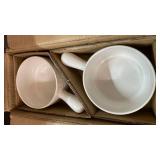 LE TAUCI French Onion Soup Bowls, 18 Ounce Soup Bowls With Handles for Chili, Beef Stew, French Onion Soup Crocks Oven Safe - 5 inch, Set of 4, Arctic White