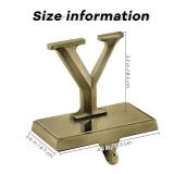 MCEAST Pack of 3 Christmas Stocking Holders Metal Mantel Stocking Clips Fireplace Stocking Hangers for Christams Decoration, Bronze