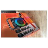 Karaoke Machine, Portable Bluetooth Speaker with 2 Wireless Microphones for Adults & Kids with Lights, Karaoke Microphone with PA System Supports USB/TF/FM/AUX for Home Party Home System Packages