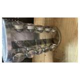 dasaka Rotating Spice Rack Organizer with Jars(20Pcs), Seasoning Organizer for Cabinet, Kitchen Spice Racks for Countertop, Revolving Stainless Steel Spice Organizer