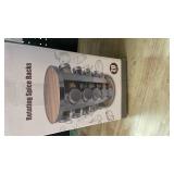 dasaka Rotating Spice Rack Organizer with Jars(20Pcs), Seasoning Organizer for Cabinet, Kitchen Spice Racks for Countertop, Revolving Stainless Steel Spice Organizer